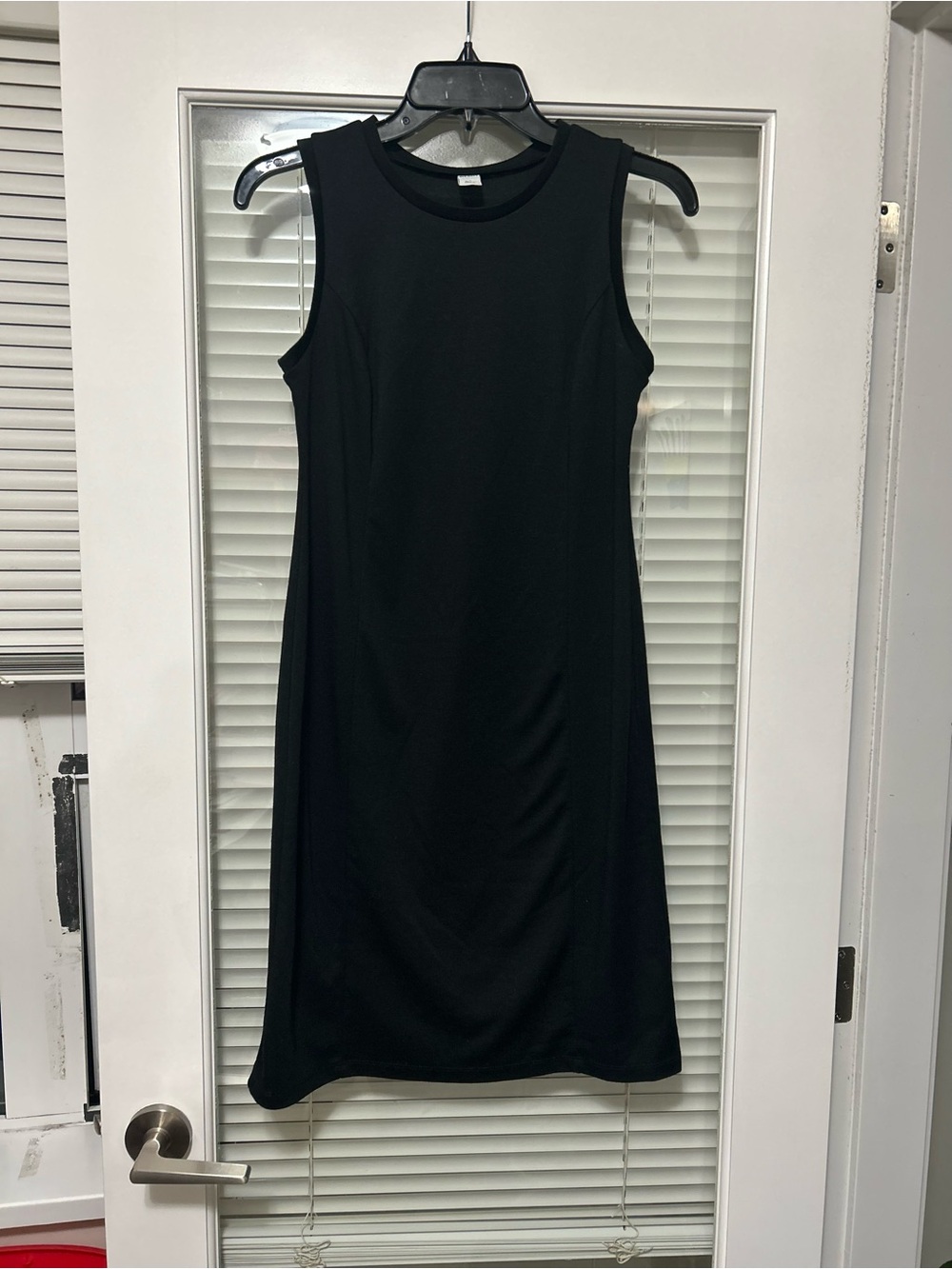 Old Navy Black Sleeveless Midi Dress - Streamlined Crew Neck
